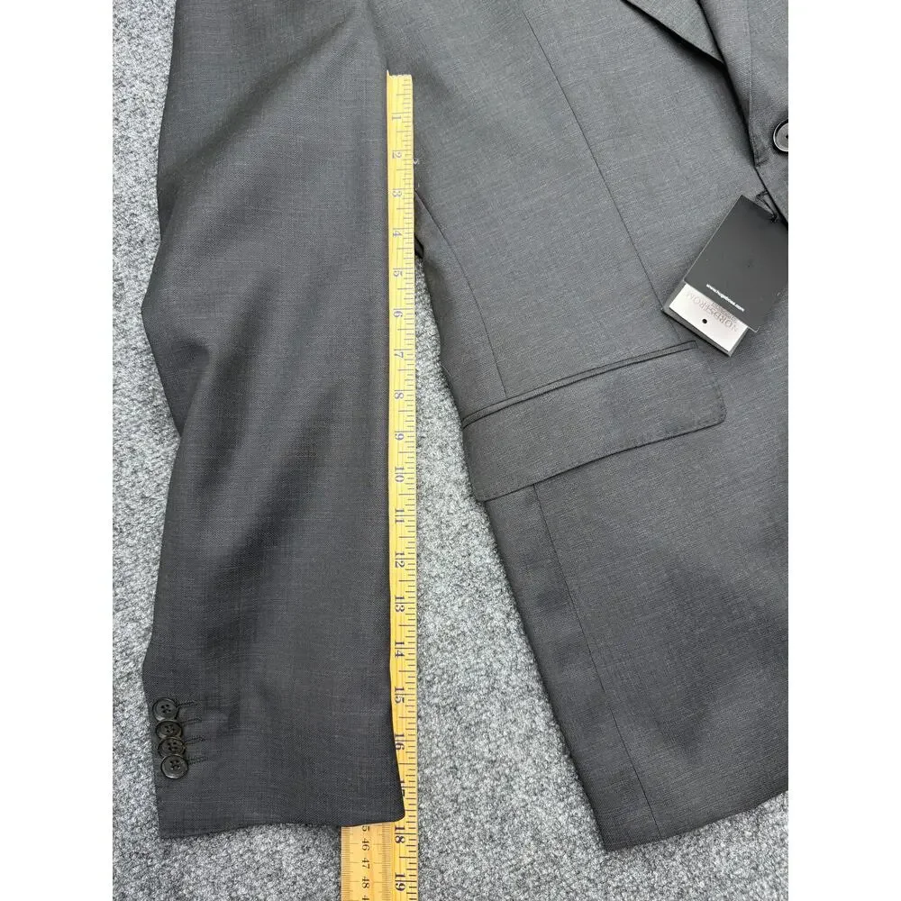 BOSS Hugo Boss Blazer 42R Gray 100% Virgin Wool Two Button NWT